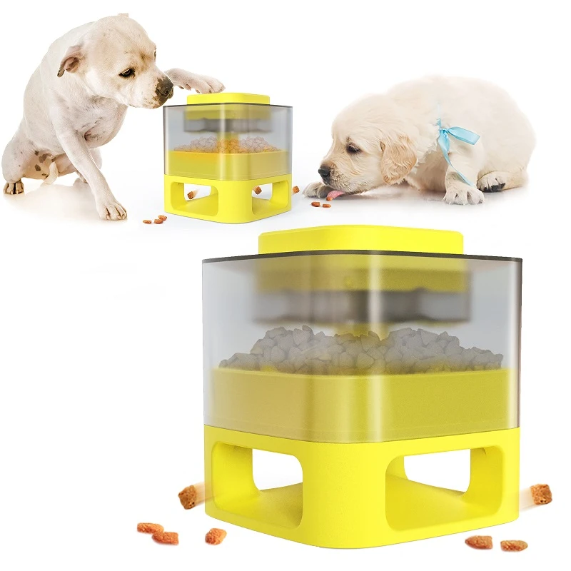 ΔΙΑΔΡΑΣΤΙΚΟ ΠΑΙΧΝΙΔΙ SQUARE FUN PET FEEDER-A BR.YELLOW 171X171X186mm ΣΚΥΛΟΙ