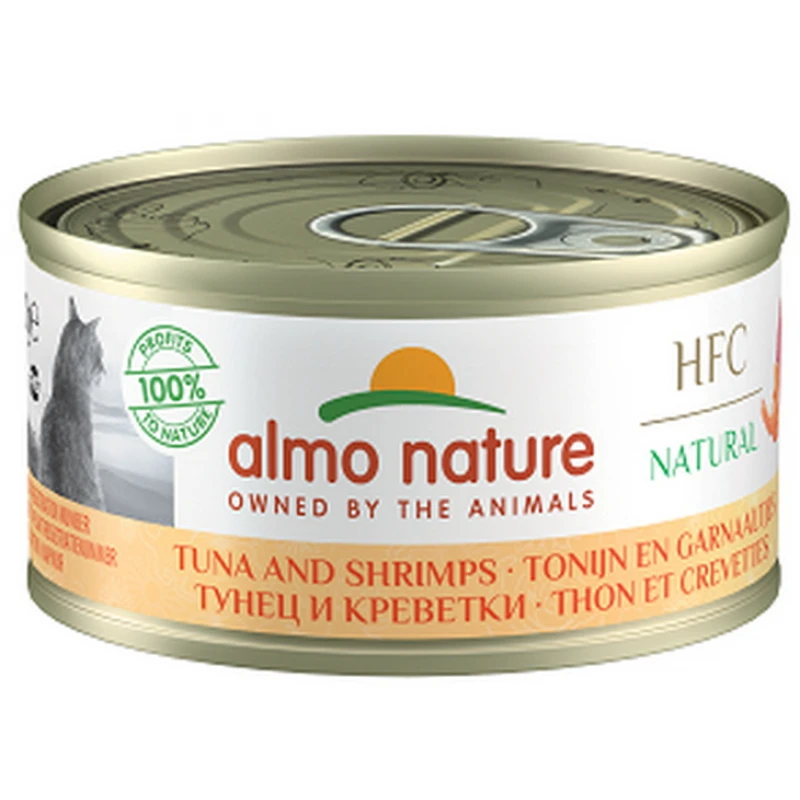 Almo Nature HFC Natural Can 70gr με Τόνο και Γαρίδα ΓΑΤΕΣ