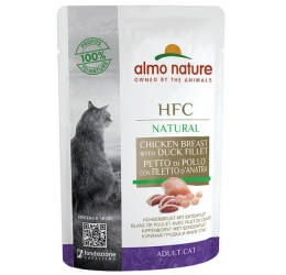 Almo Nature HFC Natural Raw Pouch 55gr με Στήθος κοτόπουλο και Φιλέτο Πάπιας Almo Nature HFC Natural Raw Pouch 55gr με Στήθος κοτόπουλο και Φιλέτο Πάπιας