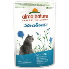 Almo Nature Holistic Sterilised Cat Pouch 70gr με Μπακαλιάρο Almo Nature Holistic Sterilised Cat Pouch 70gr με Μπακαλιάρο