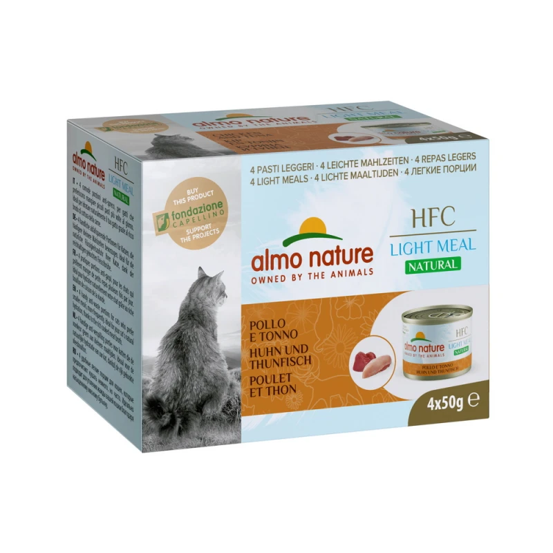 Υγρή Τροφή Γάτας Almo Nature HFC Mega-Natural με Κοτόπουλο και Τόνο 4x50G ΓΑΤΕΣ