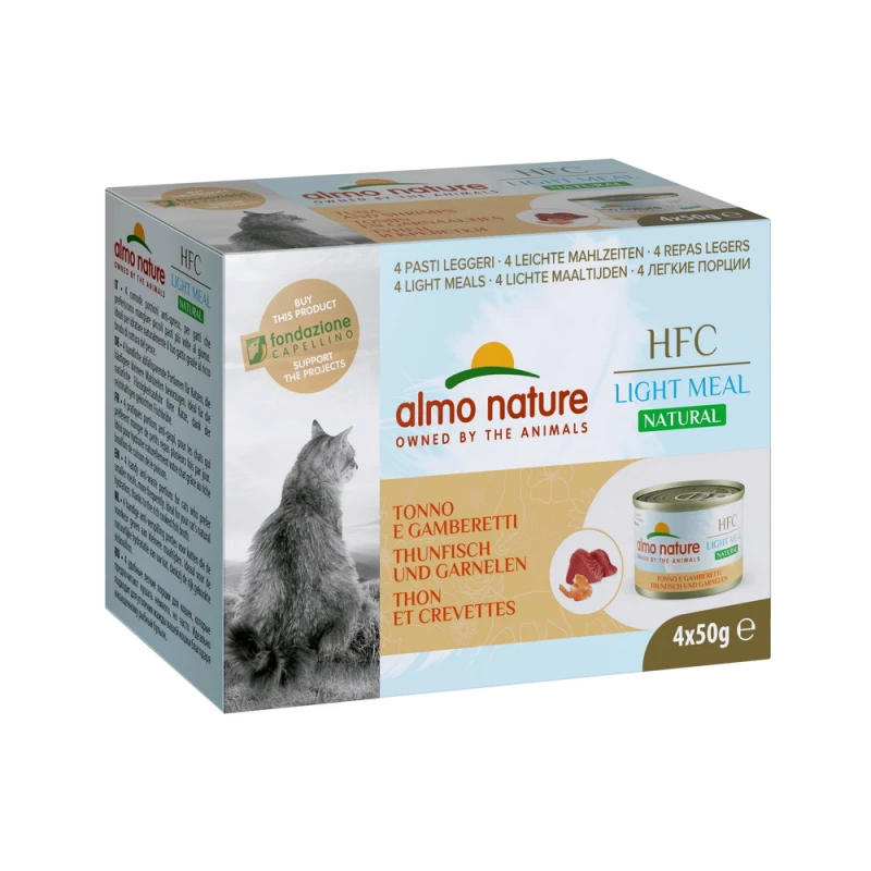Υγρή Τροφή Γάτας Almo Nature HFC Mega-Natural με Τόνο και Γαρίδα 4x50G ΓΑΤΕΣ