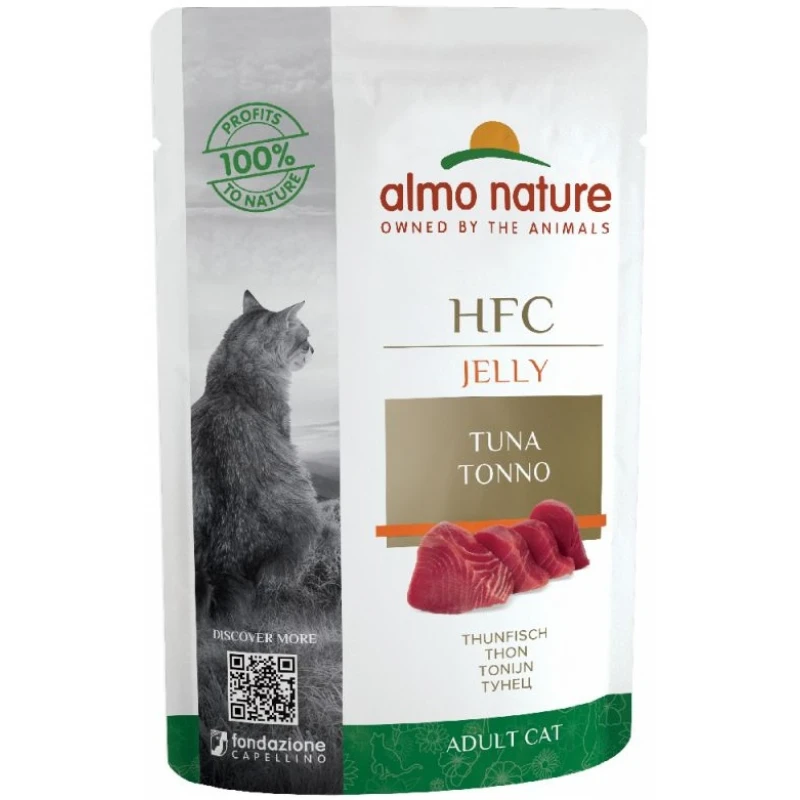 Υγρή Τροφή Γάτας Almo Nature Pouch HFC Jelly w Tuna Ζελέ με Τόνο 55g ΓΑΤΕΣ