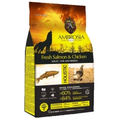 Ambrosia Grain-Free Dog Adult Mini Salmon and Chicken 2kg  Ambrosia Grain-Free Dog Adult Mini Salmon and Chicken 2kg