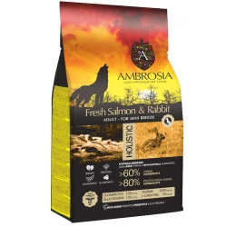 Ambrosia Grain-Free Dog Adult Mini Sensitive Fresh Salmon & Rabbit 5kg Ambrosia Grain-Free Dog Adult Mini Sensitive Fresh Salmon & Rabbit 5kg