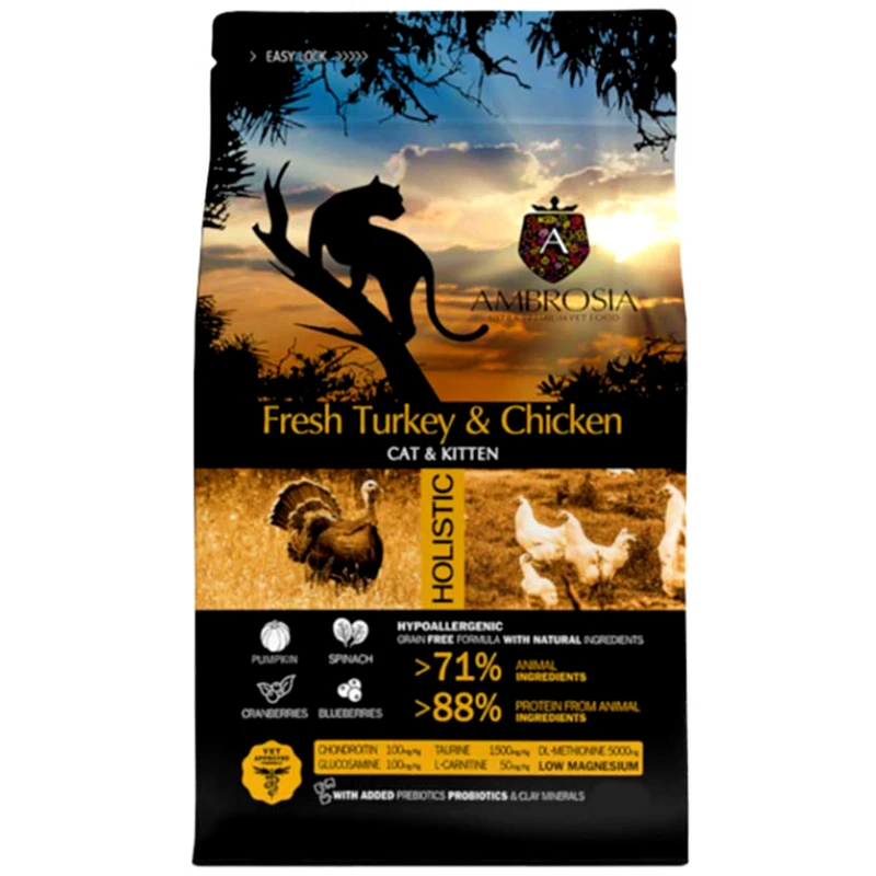 Ambrosia Grain Free Cat and Kitten Fresh Turkey & Chicken 5kg ΓΑΤΕΣ