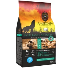 Ambrosia Grain Free Adult Large Turkey & Chicken 12kg Ambrosia Grain Free Adult Large Turkey & Chicken 12kg