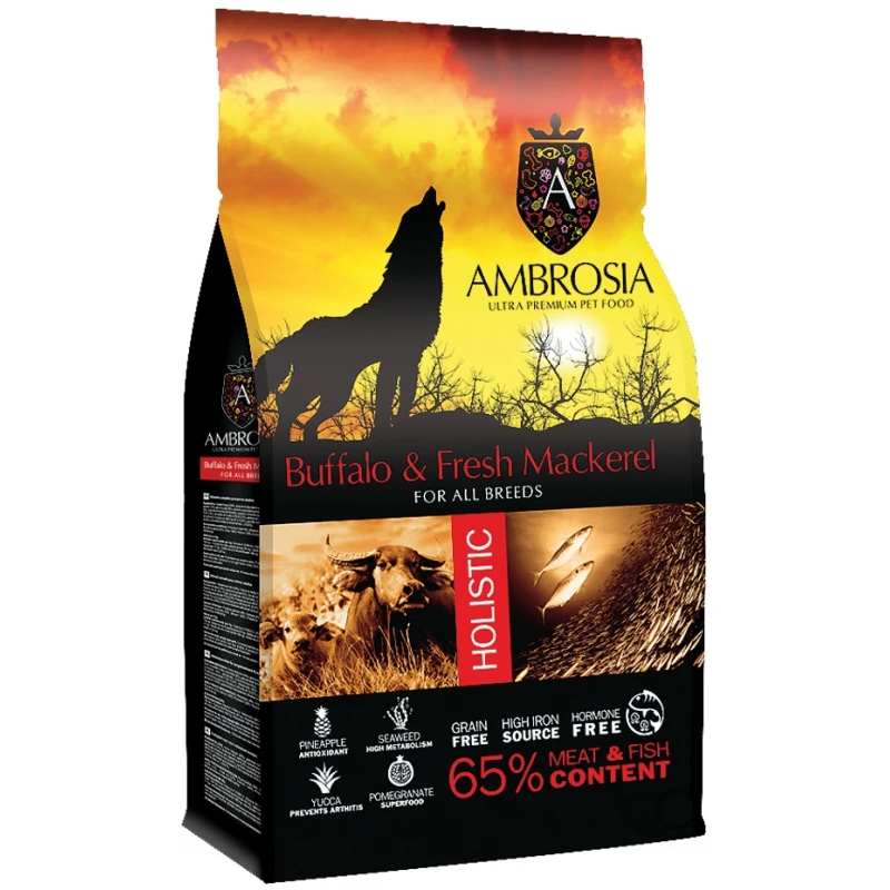 Ambrosia Grain-Free Dog Adult Buffalo & Fresh Mackerel 12kg + Δώρο Λάδι Σολομού Perfect Care Freshness 300ml ΣΚΥΛΟΙ Ambrosia Grain-Free Dog Adult Buffalo & Fresh Mackerel 12kg + Δώρο Λάδι Σολομού Perfect Care Freshness 300ml ΣΚΥΛΟΙ