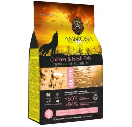Ambrosia Grain-Free Dog Growth Chicken & Fresh Fish 2kg Ambrosia Grain-Free Dog Growth Chicken & Fresh Fish 2kg