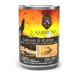 Υγρή Τροφή Σκύλου Ambrosia Grain Free Adult Sensitive Σολομός Και Κουνέλι 400gr Υγρή Τροφή Σκύλου Ambrosia Grain Free Adult Sensitive Σολομός Και Κουνέλι 400gr