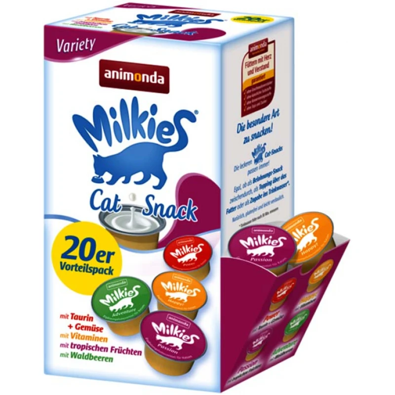 Animonda Milkies Variety Λιχουδιές Γάτας  σε υγρή μορφή με βιταμίνες 20x15ml ΓΑΤΕΣ