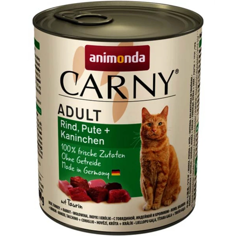 Υγρή τροφή Γάτας Animonda Carny Βοδινό Γαλοπούλα & Κουνέλι 800gr ΓΑΤΕΣ
