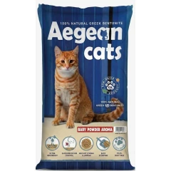 Άμμος Γάτας Aegean Cats με Φυσικό Μπετονίτη 20kg Baby Powder Άμμος Γάτας Aegean Cats με Φυσικό Μπετονίτη 20kg Baby Powder