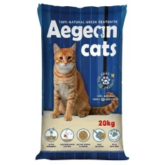 Άμμος Γάτας Aegean Cats με Φυσικό Μπετονίτη 20kg Χωρίς Άρωμα Άμμος Γάτας Aegean Cats με Φυσικό Μπετονίτη 20kg Χωρίς Άρωμα