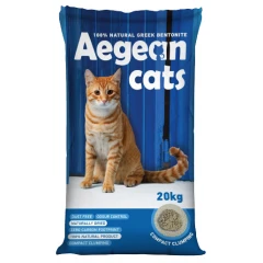 Άμμος Γάτας Aegean Cats με Φυσικό Μπετονίτη 20kg Χωρίς Άρωμα Άμμος Γάτας Aegean Cats με Φυσικό Μπετονίτη 20kg Χωρίς Άρωμα
