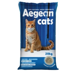 Άμμος Γάτας Aegean Cats με Φυσικό Μπετονίτη 20kg Χωρίς Άρωμα Άμμος Γάτας Aegean Cats με Φυσικό Μπετονίτη 20kg Χωρίς Άρωμα
