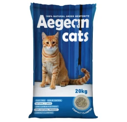 Άμμος Γάτας Aegean Cats με Φυσικό Μπετονίτη 20kg Χωρίς Άρωμα Άμμος Γάτας Aegean Cats με Φυσικό Μπετονίτη 20kg Χωρίς Άρωμα