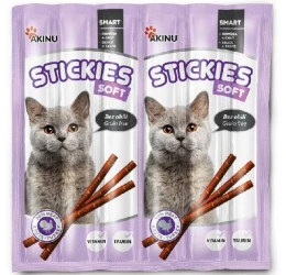 Λιχουδιά Γάτας Akinu Stickies για Γάτες Γαλοπούλα και Συκώτι 30gr (6τμχ X 5gr)
