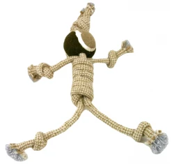 Παιχνίδι Σκύλου Akinu Natural Κόμπος με Μπάλα τένις 13x39cm