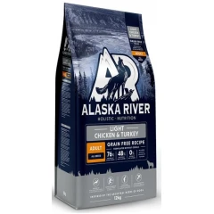 Alaska River Grain Free Adult Light Chicken & Turkey 12kg Alaska River Grain Free Adult Light Chicken & Turkey 12kg