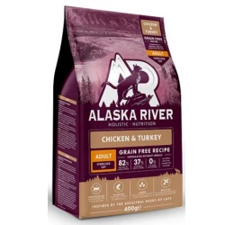 Alaska River Grain Free Cat Adult Sterilised Chicken & Turkey 400gr