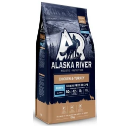 Alaska River Grain Free Puppy Chicken & Turkey 12kg +3kg Δώρο Alaska River Grain Free Puppy Chicken & Turkey 12kg +3kg Δώρο