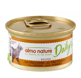 Υγρή Τροφή Almo Nature Daily Mousse με Γαλοπούλα 85gr