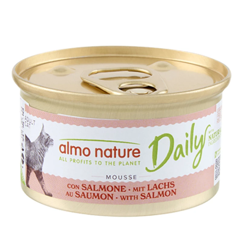 Υγρή Τροφή Almo Nature Daily Mousse με Σολομό 85gr Γάτες