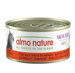 Υγρή Τροφή Almo Nature HFC Mousse Κοτόπουλο με Κολοκύθα 70gr