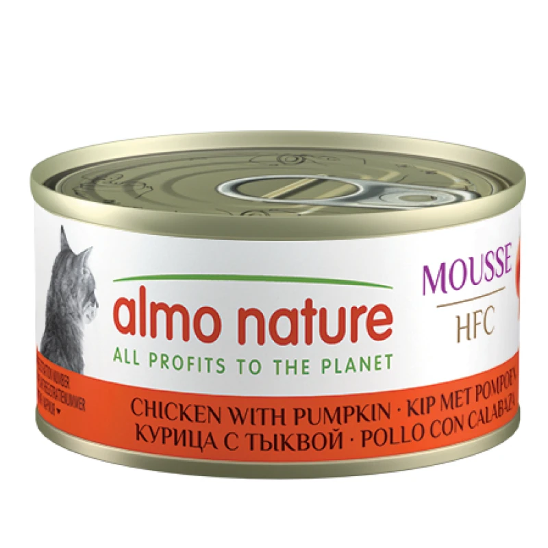 Υγρή Τροφή Almo Nature HFC Mousse Κοτόπουλο με Κολοκύθα 70gr Γάτες Υγρή Τροφή Almo Nature HFC Mousse Κοτόπουλο με Κολοκύθα 70gr Γάτες