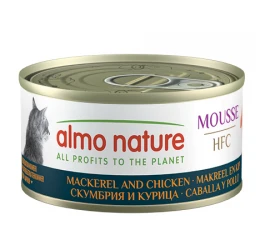 Υγρή Τροφή Almo Nature HFC Mousse Σκουμπρί & Κοτόπουλο 70gr