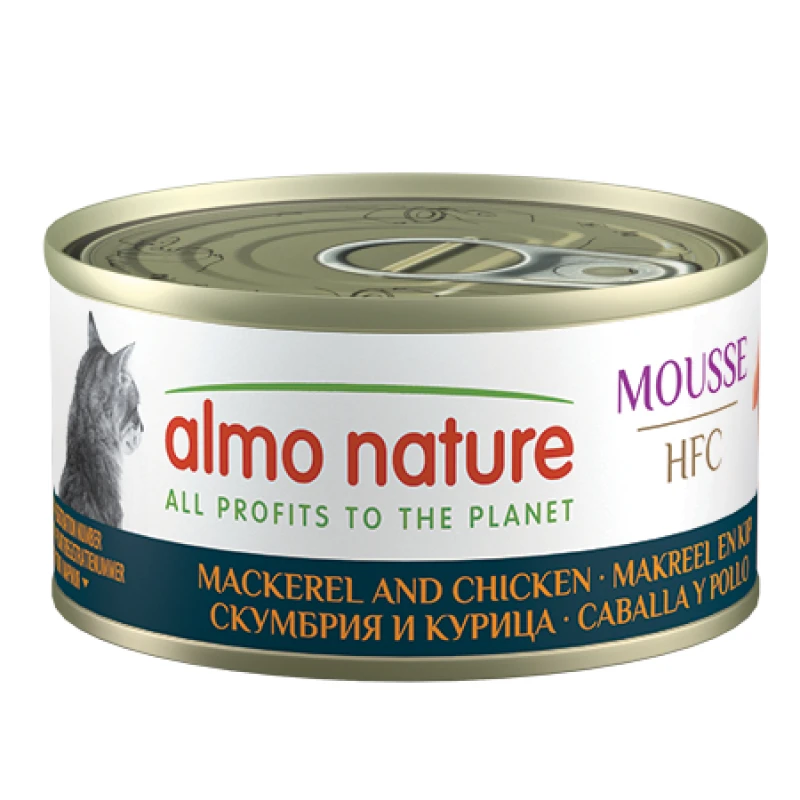 Υγρή Τροφή Almo Nature HFC Mousse Σκουμπρί & Κοτόπουλο 70gr Γάτες Υγρή Τροφή Almo Nature HFC Mousse Σκουμπρί & Κοτόπουλο 70gr Γάτες