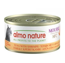 Υγρή Τροφή Almo Nature HFC Mousse Τόνο με Γαρίδες 70gr