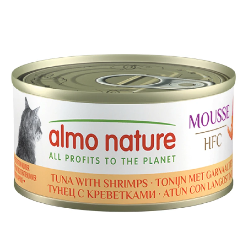 Υγρή Τροφή Almo Nature HFC Mousse Τόνο με Γαρίδες 70gr Γάτες Υγρή Τροφή Almo Nature HFC Mousse Τόνο με Γαρίδες 70gr Γάτες