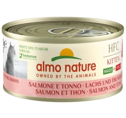 Υγρή τροφή γάτας Almo Nature Hfc Kitten Can Με Σολομό και Τόνο 70gr 