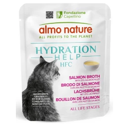 Υγρή Τροφή Γάτας Almo Nature HFC Pouch Hydration Φιλέτο Σολομός σε Σούπα 50gr