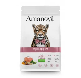 Ξηρά Τροφή Γάτας Amanova Sterilised Cat Salmon Deluxe 1,5kg με Σολομό Ξηρά Τροφή Γάτας Amanova Sterilised Cat Salmon Deluxe 1,5kg με Σολομό