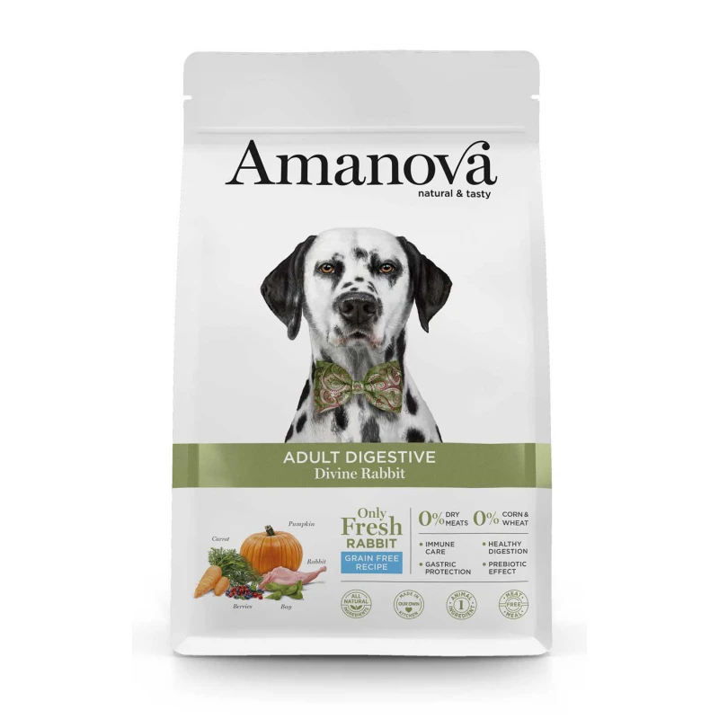 Ξηρά Τροφή Σκύλου Amanova Adult Digestive Divine Rabbit 2kg με Κουνέλι ΣΚΥΛΟΙ