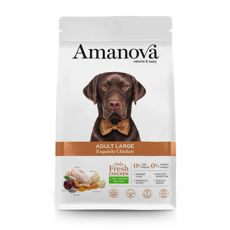 Ξηρά Τροφή Σκύλου Amanova Adult Large Exquisite Chicken 12kg με Κοτόπουλο ΣΚΥΛΟΙ