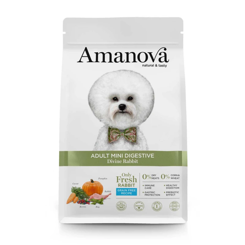 Ξηρά Τροφή Σκύλου Amanova Adult Mini Digestive Divine Rabbit 2kg με Κουνέλι ΣΚΥΛΟΙ