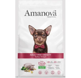 Ξηρά Τροφή Σκύλου Amanova Adult Mini Obesity Turkey 2kg με Γαλοπούλα