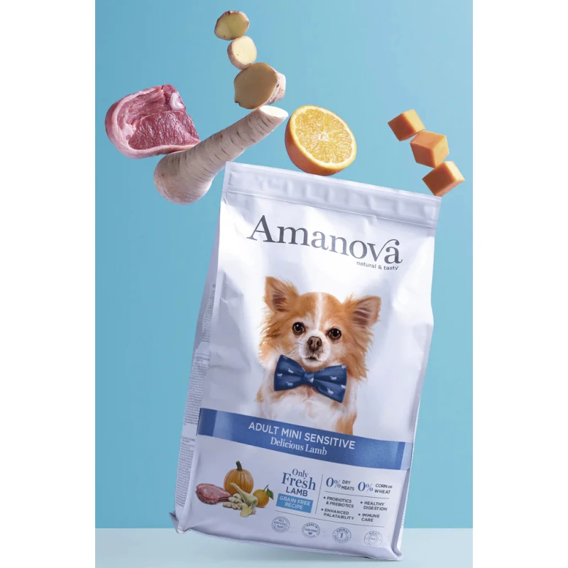 Ξηρά Τροφή Σκύλου Amanova Adult Mini Sensitive Lamb 2kg με Αρνί Σκύλοι