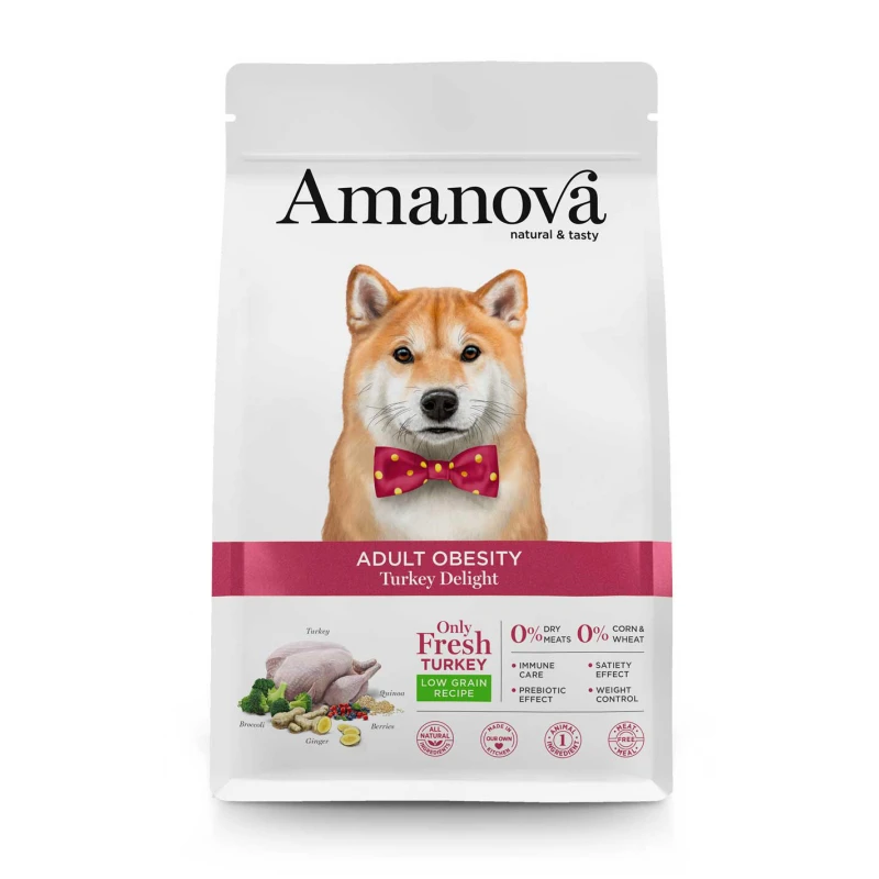 Ξηρά Τροφή Σκύλου Amanova Adult Obesity Turkey Delight 2kg με Γαλοπούλα ΣΚΥΛΟΙ