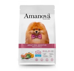 Ξηρά Τροφή Σκύλου Amanova Adult Mini Sensitive Salmon Deluxe 2kg με Σολομό Ξηρά Τροφή Σκύλου Amanova Adult Mini Sensitive Salmon Deluxe 2kg με Σολομό