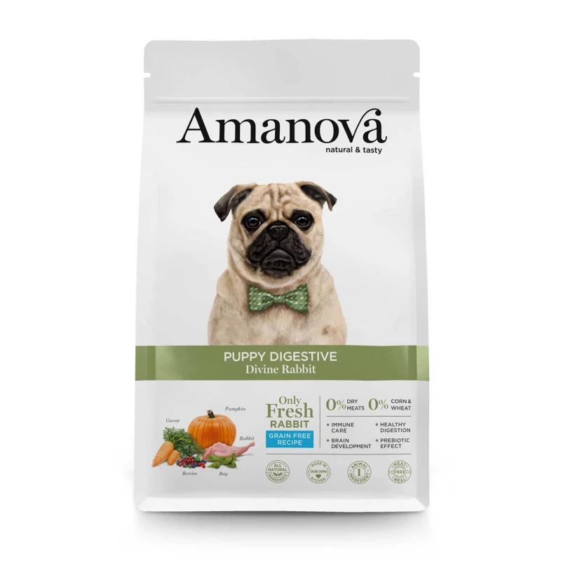 Ξηρά Τροφή Σκύλου Amanova Puppy Digestive Divine Rabbit 7kg με Κουνέλι για Κουτάβια ΣΚΥΛΟΙ
