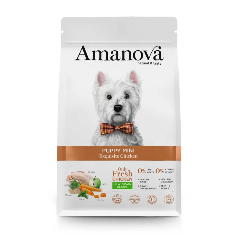 Ξηρά Τροφή Σκύλου Amanova Puppy Mini Exquisite Chicken 2kg με Κοτόπουλο ΣΚΥΛΟΙ