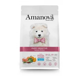 Ξηρά Τροφή Σκύλου Amanova Puppy Sensitive Salmon Deluxe 2kg με Σολομό για Κουτάβια