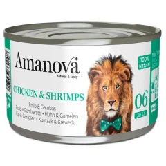 Υγρή Τροφή Γάτας Amanova Cat Chicken and Shrimps Jelly 70gr