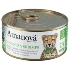 Υγρή Τροφή Γάτας Amanova Cat Sardines & Shrimps σε Ζελέ 70gr