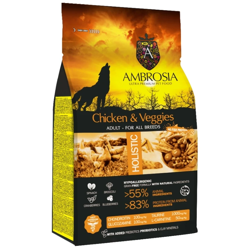 Ambrosia Grain Free Dog Adult Chicken & Vegies 2kg ΞΗΡΑ ΤΡΟΦΗ ΣΚΥΛΟΥ